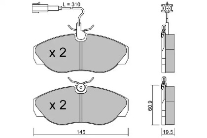 Комплект тормозных колодок AISIN BPPE-1021